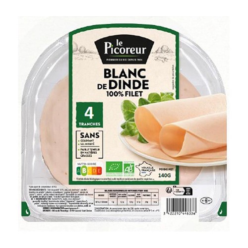 Le Picoreur Blanc de Dinde 100% Filet  x4-140g