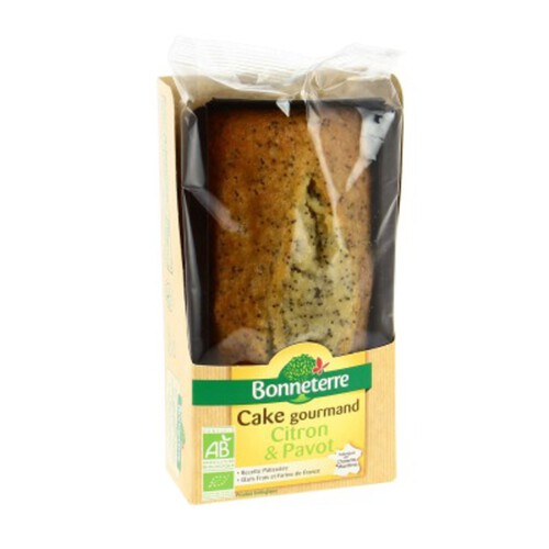 Bonneterre Cake Gourmand Citron & Pavot Bio 250g