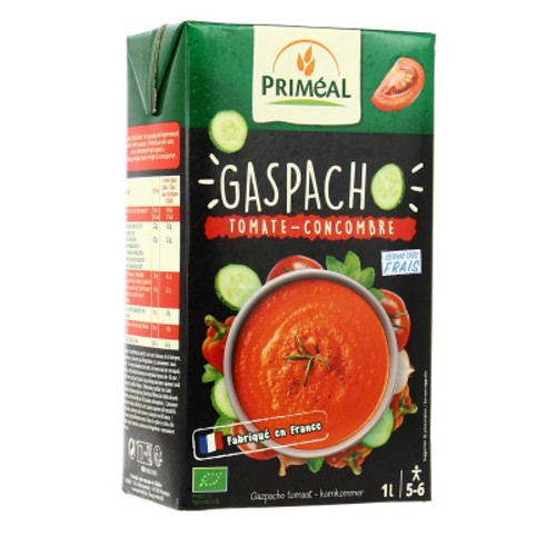 Priméal Gaspacho Tomates-Concombres Bio 1L