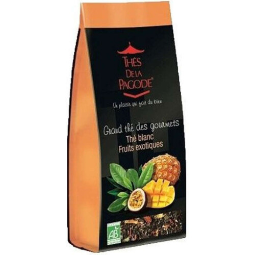 Thé de la Pagode Thé Blanc Fruits Exotiques - Grand Thé des Gourmets - 100g