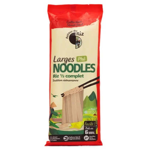 Autour du Riz Larges Noodles de Riz Phô 1/2 Complet 170g