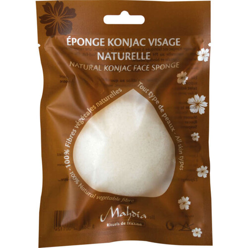 Mahdia Eponge Konjac Naturelle Visage Blanche Tous Types de Peaux