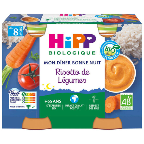 Hipp Biologique Risotto De Légumes Bio, Dès 8 Mois