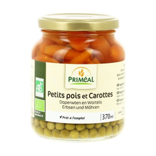Primeal Petits Pois Carottes Bio 370ml
