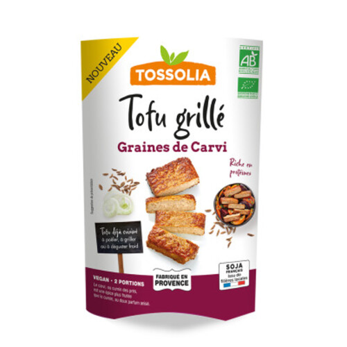 Tossolia Tofu Grillé Graines de Carvi 140g