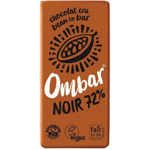 Ombar chocolat noir cru végan 72% 35g