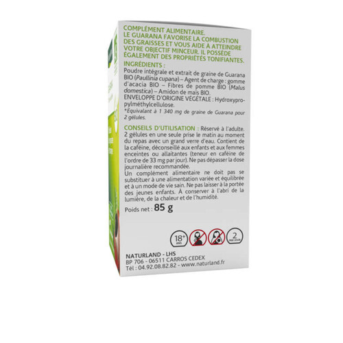 Naturland Guarana En Capsules Bio X60