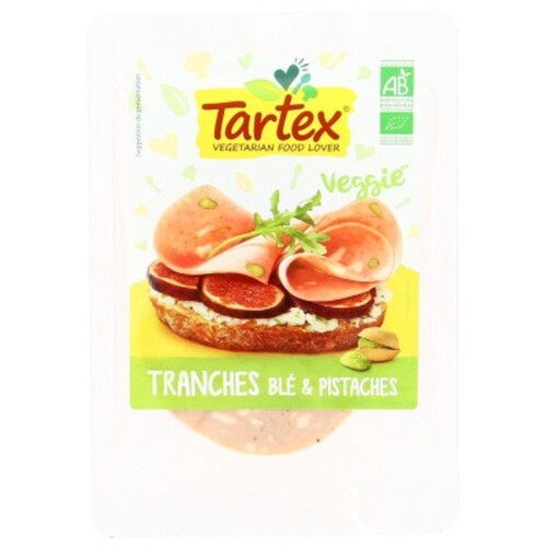 Tartex Tranches Veggie Blé Et Pistaches Bio 100G