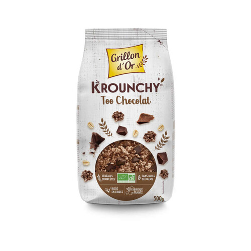 Grillon D'Or Krounchy Too Choco 500G Bio