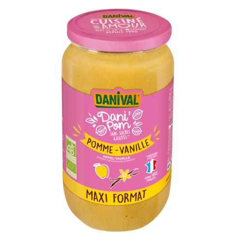 Danival Dani'Pom Pomme-Vanille Sans Sucres Ajoutés Maxi Format 1,05kg