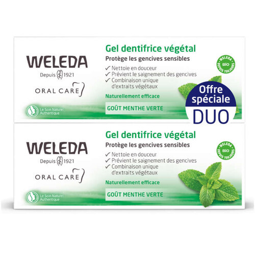 Weleda Duo Gel Dentifrice Végétal 2X75 ml