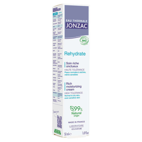 Eau Thermale Jonzac Soin Riche Réhydratant Bio 50Ml