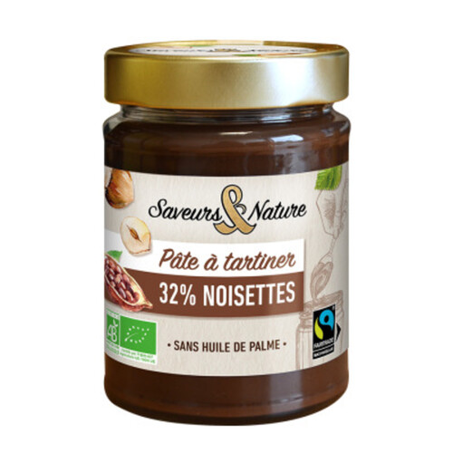 Saveurs & Nature Pate à tartiner noisette Bio 280g