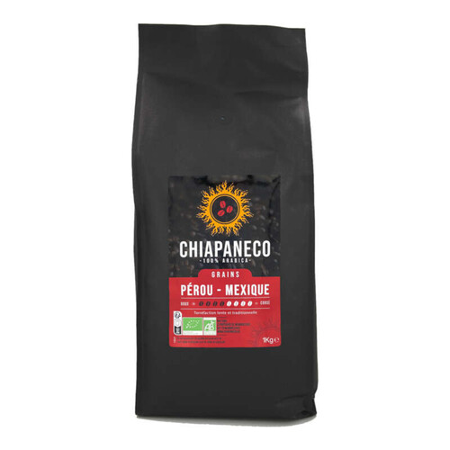 Chiapaneco Café En Grains 100% Arabica Pérou /Mexique Bio 1Kg