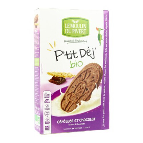 Moulin Du Pivert P'Tit Déj Chocolat 190G Bio