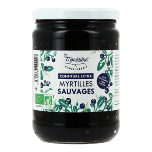 La Monediere Confiture Extra de Myrtilles Sauvages Bio 730g