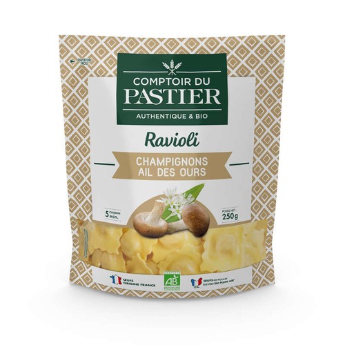 Comptoir du Pastier Ravioli Bio Champignons Ail des Ours 250g