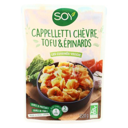 Soy Cappelletti Chèvre, Tofu & Épinards Bio 220g
