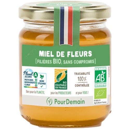 Pour Demain Miel de fleurs Bio 250g