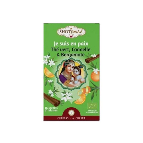 Shoti maa Thé Vert "Je suis en Paix" Cannelle & Bergamote *16 32g