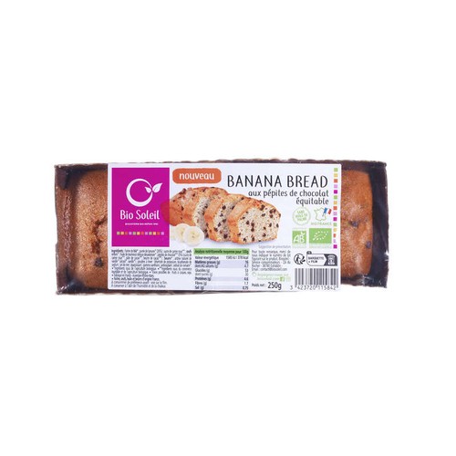 Bio Soleil Banana Bread aux Pépites de chocolat équitable Bio 250g