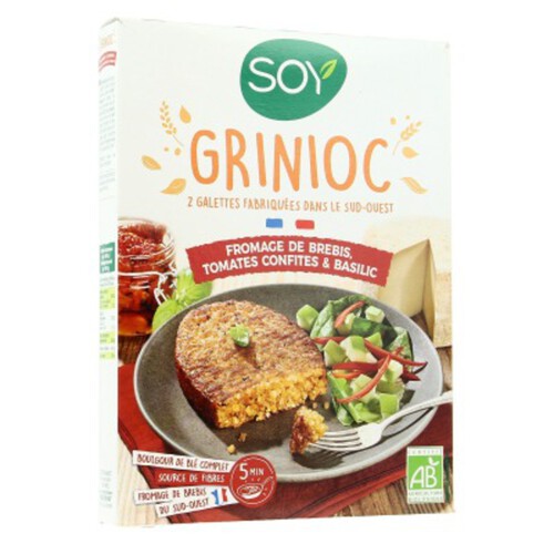 Soy Grinioc Fromage de Brebis Tomate Confite Basilic Bio 2x100G