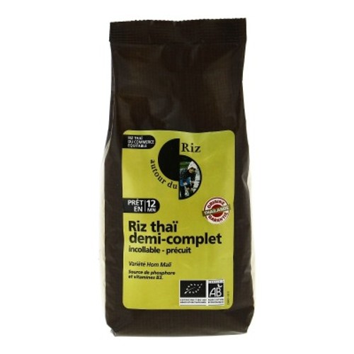 Autour Du Riz Riz Thai Demi-Complet Pré-Cuit 500g