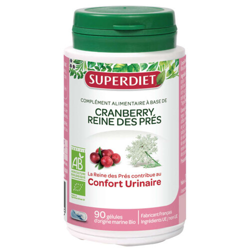 Superdiet Complement Alimentaire Cranberry & Reine Des Près Bio X90