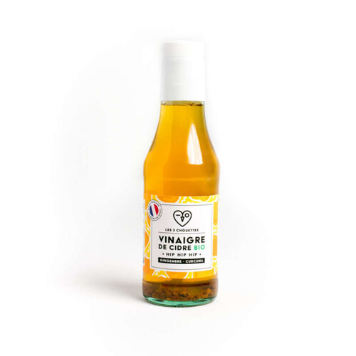 Les 3 Chouettes Vinaigre de Cidre Gingembre Curcuma Bio 25cl