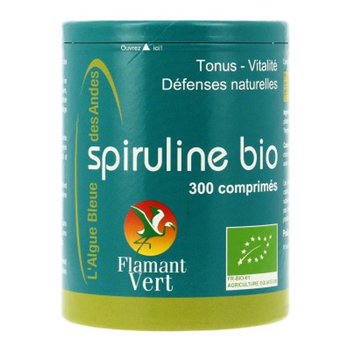Flamant Vert Spiruline Bio 300 comprimés