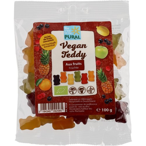 Pural Bonbons Oursons Pectino Teddy Bio 100g