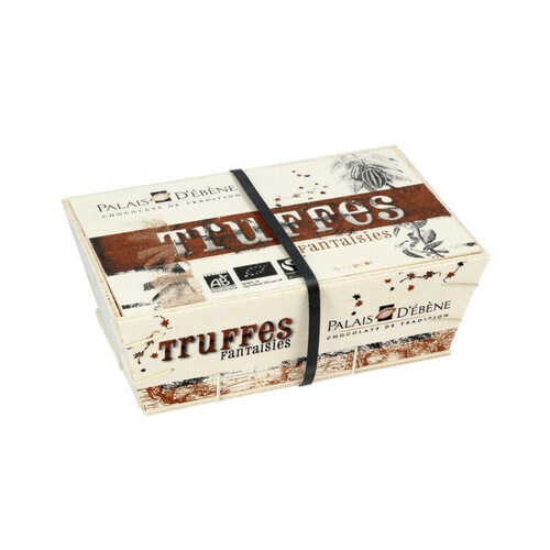 Les Chevaliers D Argouges Palais D'Ébène Coffret Bois Truffes Bio 130G