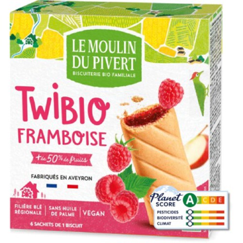 Moulin Du Pivert Twibio Framboise Bio 150g