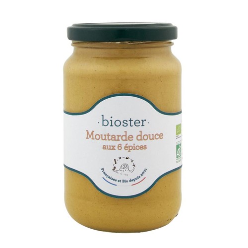 Bioster Moutarde douce aux 6 épices 350g