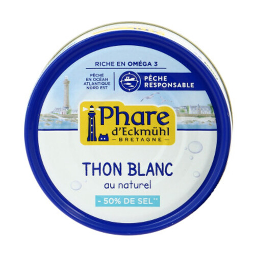 Phare D'Eckmuhl Thon blanc au naturel -50% sel 112g