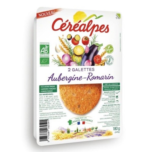 Ceréalpes Galette Aubergine Romarin 2x90g