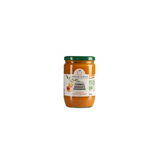 Côteaux Nantais Purée Pomme Mangue Demeter Sans Sucres Ajoutés Bio 630g