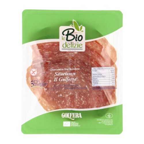 Biodelizie Saucisson Sans Sel Nitrité 80G Bio