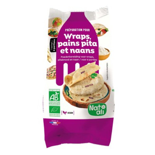 Natali Préparation pour Wraps Pain Pita et Naan Bio 200g