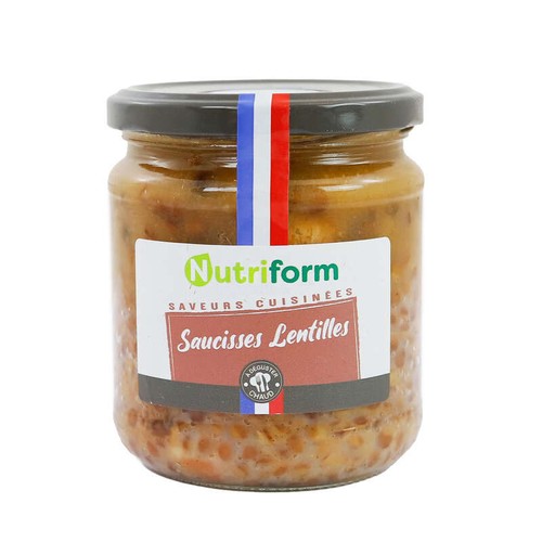 Nutriform Petit salé Saucisses Lentilles Bio 340g
