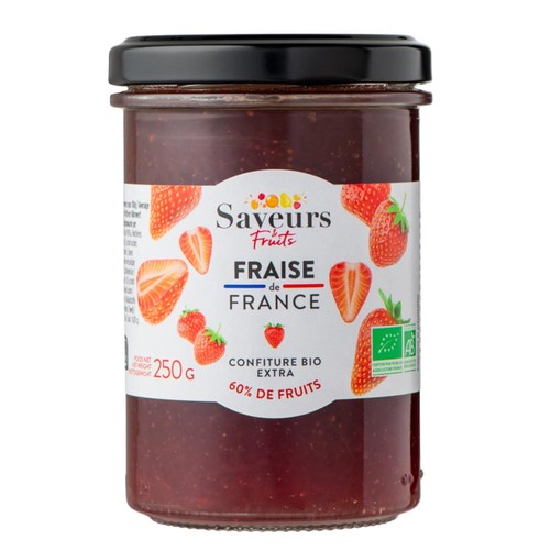 Saveurs & Fruits Confiture Fraise de France Bio 250g