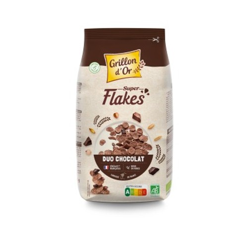 Grillon d'or Super Flakes duo chocolat  375g