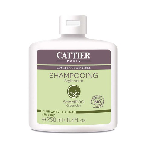 Cattier Shampoing Pour Cuir Chevelu Gras À L'Argile Verte Bio 250ml
