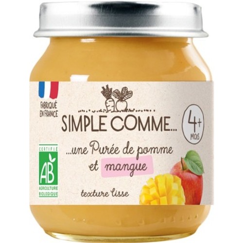 Simple Comme... Purée de Pomme et Mangue Dès 4 Mois 125g