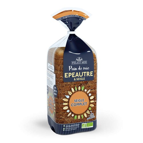 Félici'Mie Pain de mie Épeautre & seigle  Bio 400g