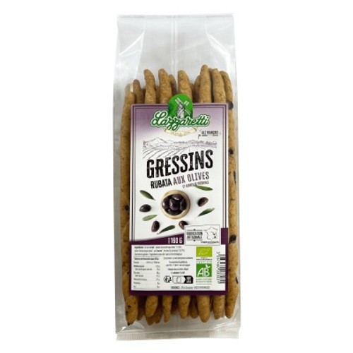 Lazaretti Gressins Olives Noires 160g