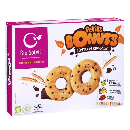 Bio Soleil Petits Donuts Pépites de chocolat 150g