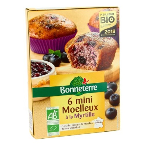 Bonneterre Mini Moelleux à La Myrtille Bio x6 200g