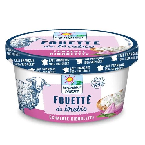 Grandeur Nature Fouetté de Brebis Echalote Ciboulette 140g