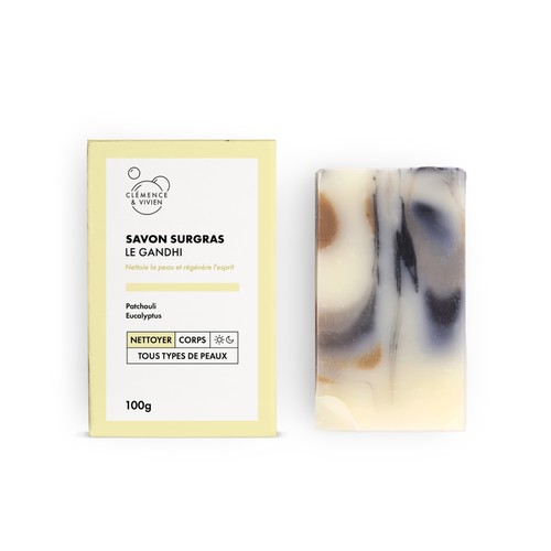 Clémence & Vivien Savon Surgras - Le Gandhi - Patchouli & Eucalyptus 100g